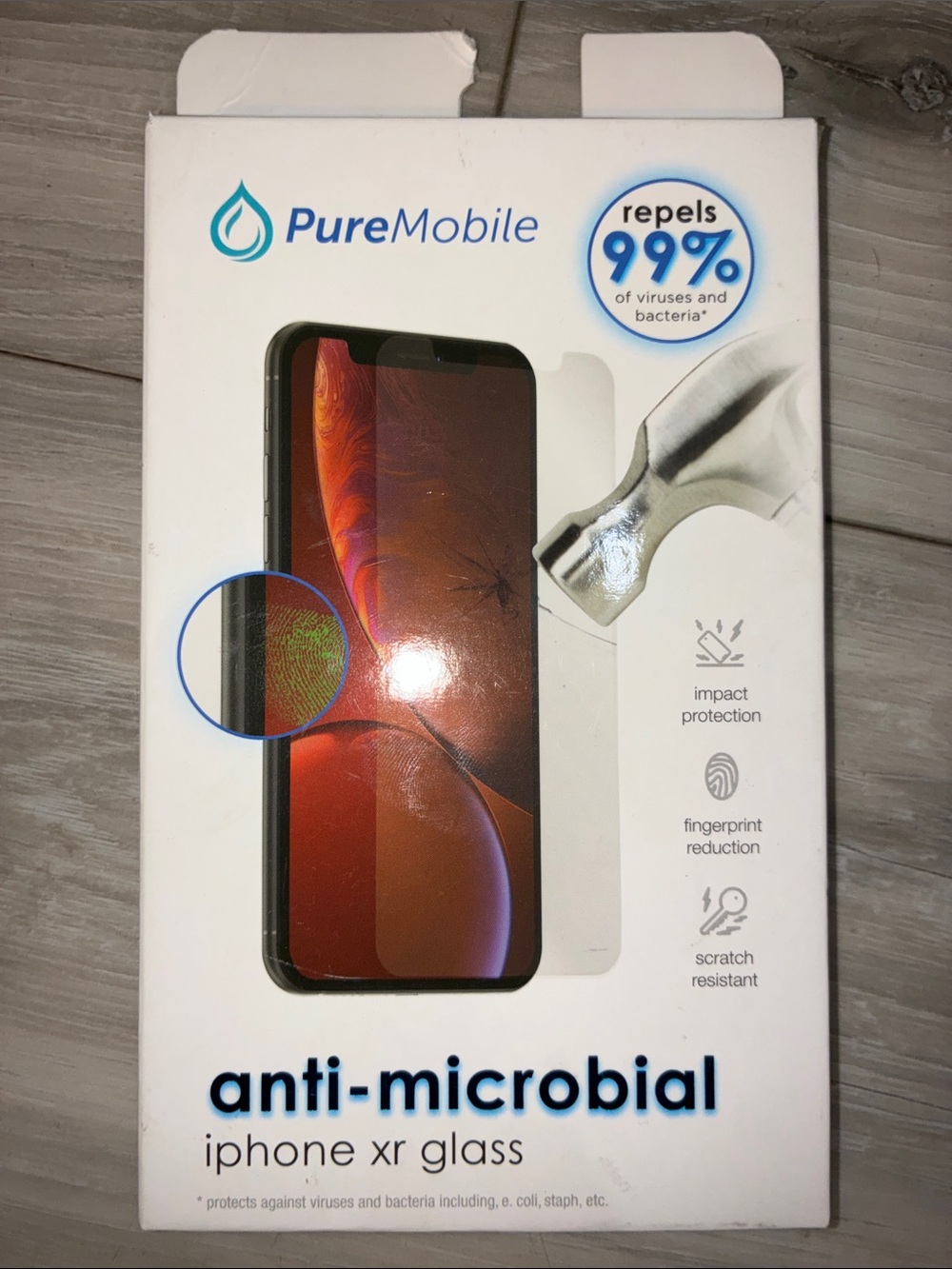4️⃣ Anti-Microbial iPhone XR Glass Screen Protector